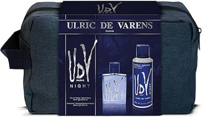 ULRIC DE VARENS - Trousse UDV Night - Eau de Toilette Homme 60 ml + Déodorant 200 ml - Fougère Fruitée Orientale - Made in France